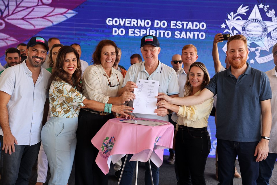 Inauguração de obras e anúncios de novos investimentos, incluindo, obras de adaptação às mudanças climáticas. Fonte: Governo do estado do Espírito Santo
