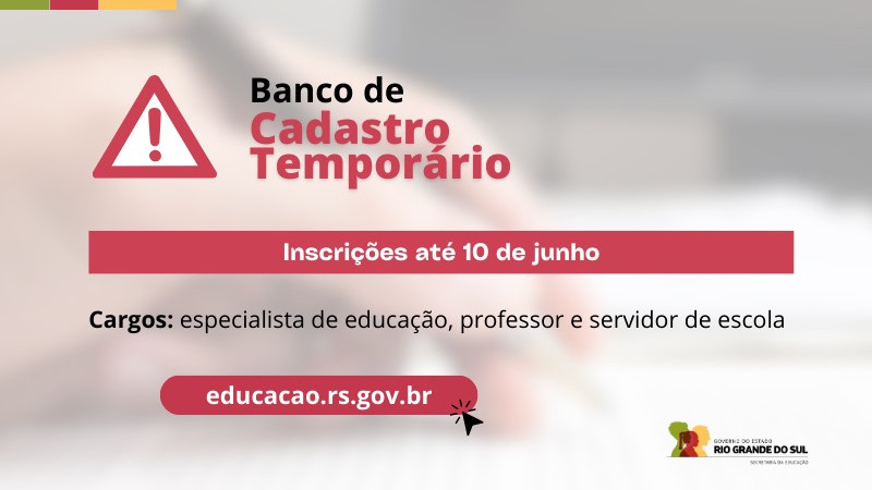 Fonte: Gov. RS Secretaria de Educação