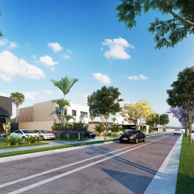 O projeto do Complexo Urbanístico Aldeias do Cerrado é composto por 15 quadras residenciais, o primeiro a ser comercializado pela Terracap é o Residencial dos Jacarandás | Imagem: Divulgação/Terracap. Fonte: Agência Brasília
